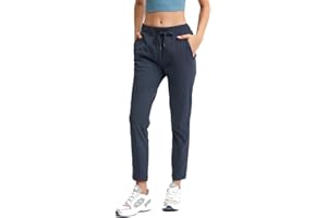 Untiruner Women's Pants with Deep Pockets 7/8 Stretch Ankle Sweatpants for Golf, Athletic, Lounge, Travel, Work…