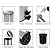 malmo Round Step Trash Cans with Lids, Brushed Finished Stainless Steel Waste Bins (3L)