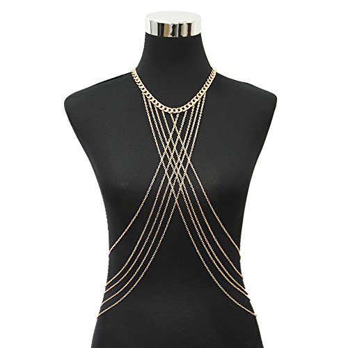 Tgirls Fashion Bikini Belly Chain Sexy Gold Body Jewelry for Women and Girls