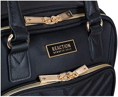 Kenneth Cole Reaction Women's Chelsea Collection 17" Chevron Quilted Softside 4-Wheel Spinner Underseater Carry-On Suitcase, Black 13 Kenneth Cole Reaction Women's Chelsea Collection 17" Chevron Quilted Softside 4-Wheel Spinner Underseater Carry-On Suitcase, Black