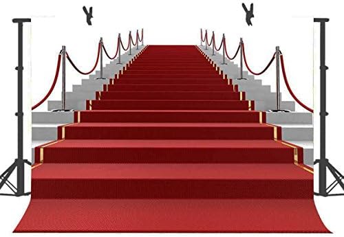10X7FT Red Carpet Stairs Photography Backdrop Seamless Vinyl Background For Wedding Party Events Photo Video Shooting Props CEA809