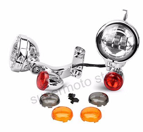 LED Spotlight harley street glide FLHX passing lights harley electra glide bullet turn signal lights road king models led lights CVO models - Thumbnail 2