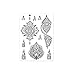 Hakuna Black Temporary Tattoos - Henna Style, Mehndi Designs, Body Art Stickers (5 Sheets in)
