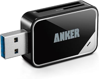 Anker 2-in-1 USB 3.0 SD Card Reader for SDXC SDHC Micro SD UHS-I Cards