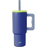 Simple Modern Kids 24 oz Tumbler with Handle and Silicone Straw Lid | Spill Proof and Leak Resistant | Reusable Stainless Steel Bottle | Gift for Kids Boys Girls | Trek Collection | Asteroid