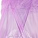 HOSL Round Lace Curtain Dome Bed Canopy Netting Princess Net (Purple)