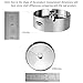 Ashtray, Newness Stainless Steel Tabletop Decoration Unbreakable Home Ashtray with Detachable Rotating Lid, Small Size