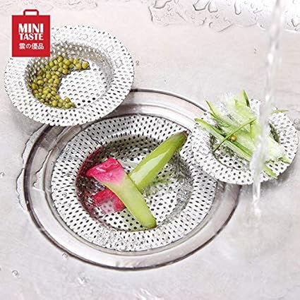 AADYA Stainless Steel Sink Strainer Kitchen Drain Basin Basket Filter Stopper (Set of 1 PCS)