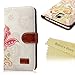 Note 3 Case, Galaxy Note 3 Case - Mavis's Diary Wallet Type Fashion Style Flower PU Leather Series Magnet Design Cover with Kickstand Card Holders for Samsung Galaxy Note 3 SM-N9000 - Butterfly