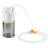 Portable Veterinary Mucus Suction Machine, 60 kPa, 7 Tubes | 3 suction levels, 5 L/min airflow, 300mL canister, USB-C charging, IPX5 water resistance, and compact 300g design.