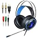Gaming Headset with Mic and Changeable LED Light for Laptop Computer, Cellphone, PS4 and Son on, DLAND 3.5mm Wired Noise Isolations Gaming Headphones- Volume Control. primary