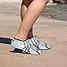 JustOneStyle NBERA Barefoot Flexible Water Skin Shoes Aqua Socks for Beach Swim Surf Yoga Exercise (8.3XL (US W:10.5~11 M:9.5~10.5), Black Gray)