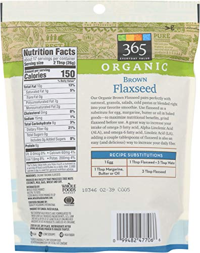 365 Everyday Value, Organic Brown Flaxseed, 16 oz