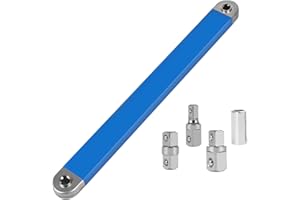 P Polerden Offset Extension Wrench - 15-Inch Impact-Ready Socket Wrench Tool with Square Drive Adapters (1/4", 3/8", 1/2")