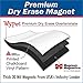 BigTime Magnetic Refrigerator Dry Erase Flexible Magnet Board | Use w/Fluorescent or Neon Liquid Chalk Markers | Blank Small Solid Black
