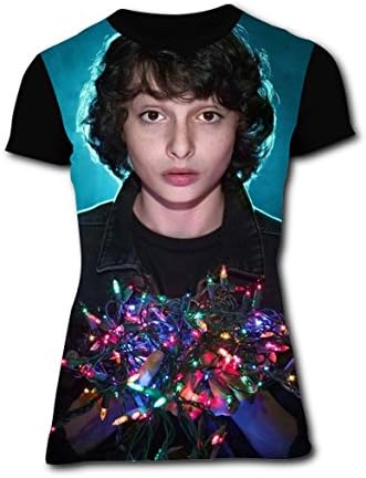 Wolfhad-X-Finn Women's 3D Printed Short Sleeve T Shirt Tee For Women 2017(Black)