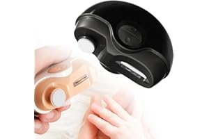 WUSAIRX Electric Nail Clippers, 2 in 1 Nail Polisher and Trimmer, Multipurpose Rechargeable Automatic Nail Clippers with Catcher Universal Nail File for Adults, Seniors, Babies (Black)