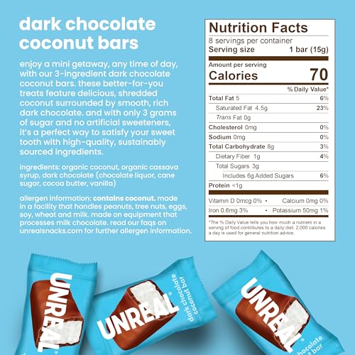 UNREAL CHOC DRK CCNT BAR BAG 4.2 OZ