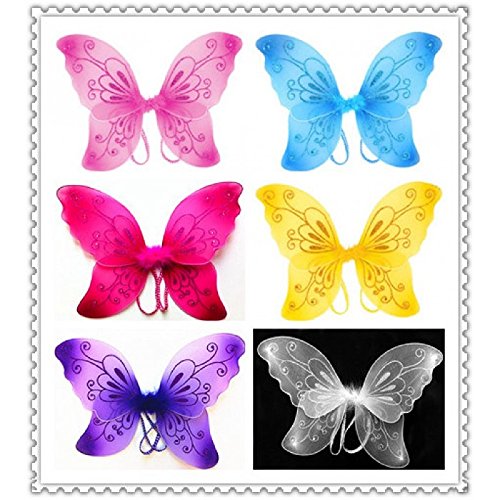 White Sparkling Fairy Costume Wings