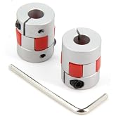 Zeberoxyz 2PCS 8mm to 8mm Aluminium Plum Flexible Shaft Coupling Diameter20mm Length25mm 8x8mm Motor Connector Flexible Coupler for 3D Printer CNC Machine and Servo Stepped Motor（8x8mm）