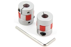 Zeberoxyz 2PCS 8mm to 8mm Aluminium Plum Flexible Shaft Coupling Diameter20mm Length25mm 8x8mm Motor Connector Flexible Coupler for 3D Printer CNC Machine and Servo Stepped Motor（8x8mm）
