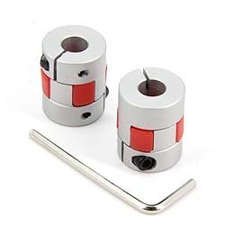 Zeberoxyz 2PCS 8mm to 8mm Aluminium Plum Flexible