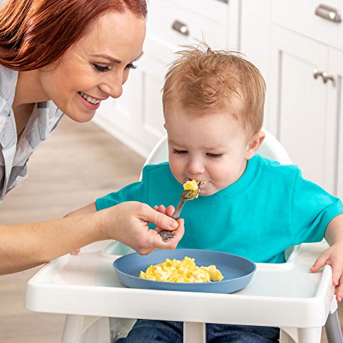 WeeSprout-Bamboo-Toddler-Plates-4-pc-Set-8-x-8-x-1-Best-Organic-Dinnerware-Plate-Pack-for-Children-for-Big-Kids-and-Baby-Dishwasher-Friendly