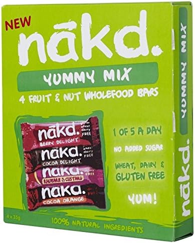 Nakd Bars Yummy Mix Multi-Pack 4x35g (Pack of 12)