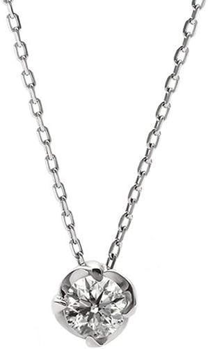 ダイヤモンド ネックレス レディース Pluster プラチナ マグノリア 一粒 天然ダイヤ 0 10ct Pt900 チェーン 40cm ギフトボックスセット