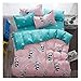 KFZ Baby Panda Bed Sheets Print Kids Bed Twin Duvet Cover Set, 3 Piece Include 1 Twin Panda Duvet Cover 66