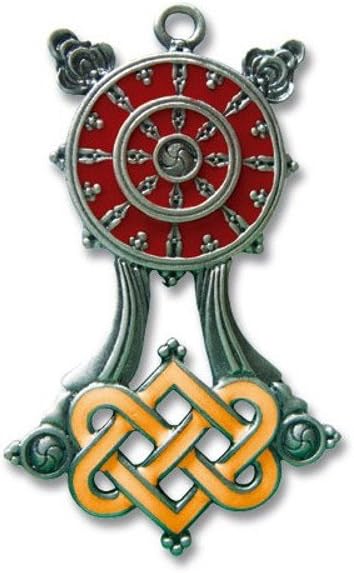 MondoboutikBriar Dharma – boudhiste Wheel Charm Pendant