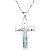 Suiknsn Mountain Necklace 925 Sterling Silver Mustard Seed Pendant Necklace Jewelry Gifts for Women Girls