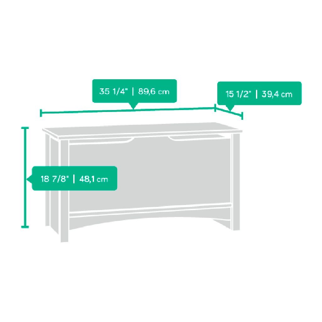 Sauder Shoal Creek Storage Chest, Soft White finish: Furniture & Decor