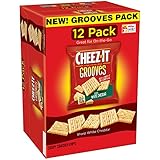 Cheez-It Grooves Crispy Snack Crackers, Sharp White Cheddar, 12 Ounce