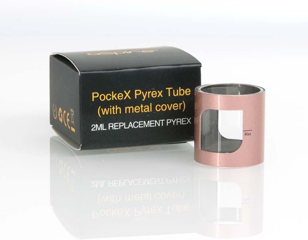 Replacement Pyrex Glass Piece For The ASPIRE POCKEX AIO KIT All Colours (Rose Gold)