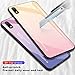 EasyLifeGo for Huawei Y5 2019 / Honor 8S Case, TPU Bumper Multicolor Gradient 9H Tempered Glass Backcover Anti-Scratch Anti-Drop Shell, Gradient Blue
