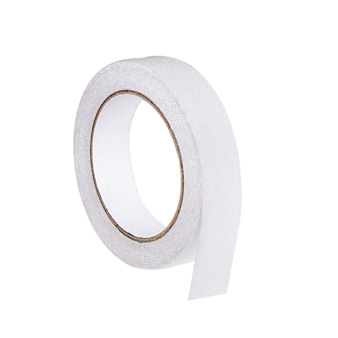 sourcing map Anti Slip Traction Grip Tape, 80 Grit Frosted Surface PVC Warning Tape Waterproof for Steps, 16 Ft x 1 Inch(LxW) Clear