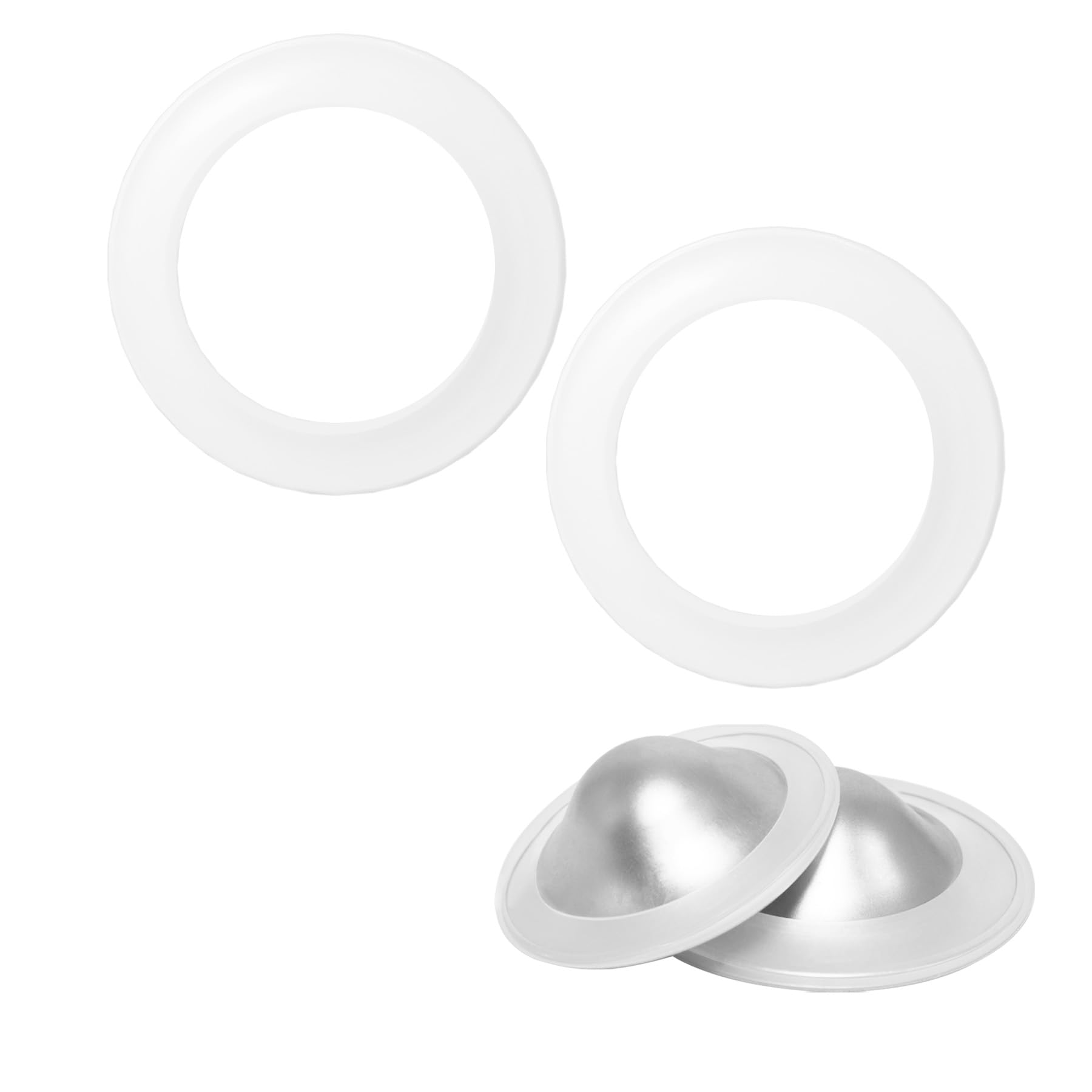 Photo 1 of SilkyFit Barely-There Medical Grade Silicone Rings for Silverette Nursing Cups 2pcs(XL)-Only Silicone Rings