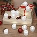 IMAGE Tea Lights with Timer,Flickering Tealights Candles 12PCS 6hrs on and 18hrs Off in 24 Hours Cycle Automatically Timing LED Candles Lights with 100 PCS Decorative Fake Rose Petals for Decor White