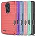 ZTE Imperial Max Z963U/ZMAX Pro Z981/Kirk Z988/Grand X Max 2/Max Duo LTE Case With Phone Stand,Ymhxcy [Credit Card Slots Holder] Dual Full-Body Shockproof Protective Cover Shell For Z981-LCK Rose Gold