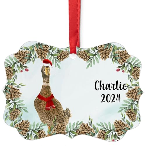 Rouen Duck Christmas Ornament 2024 - Personalized