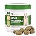 POINTPET Probiotic Supplement for Dogs with Organic Hemp Oil - Helps with Diarrhea, Constipation - Dry, Itchy Skin - Allergies, Digestion and Immunity Support - 90 Natural Chicken Flavored Soft Chews