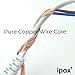 Ipax 10 Feet Long White Copper Wire AC Power Cord Cable Compatible with VIZIO TV UHD LED Smart HDTV E221-A1 E231-B1 E24-C1 E280-A1 E601i-A3 SmartCast E43-E2 E320-A0 E470-A0 LCD Monitor Sharp TV