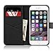 iPhone 6 Plus / 6S Plus Case, CaseCrown Wallet Case (Black)