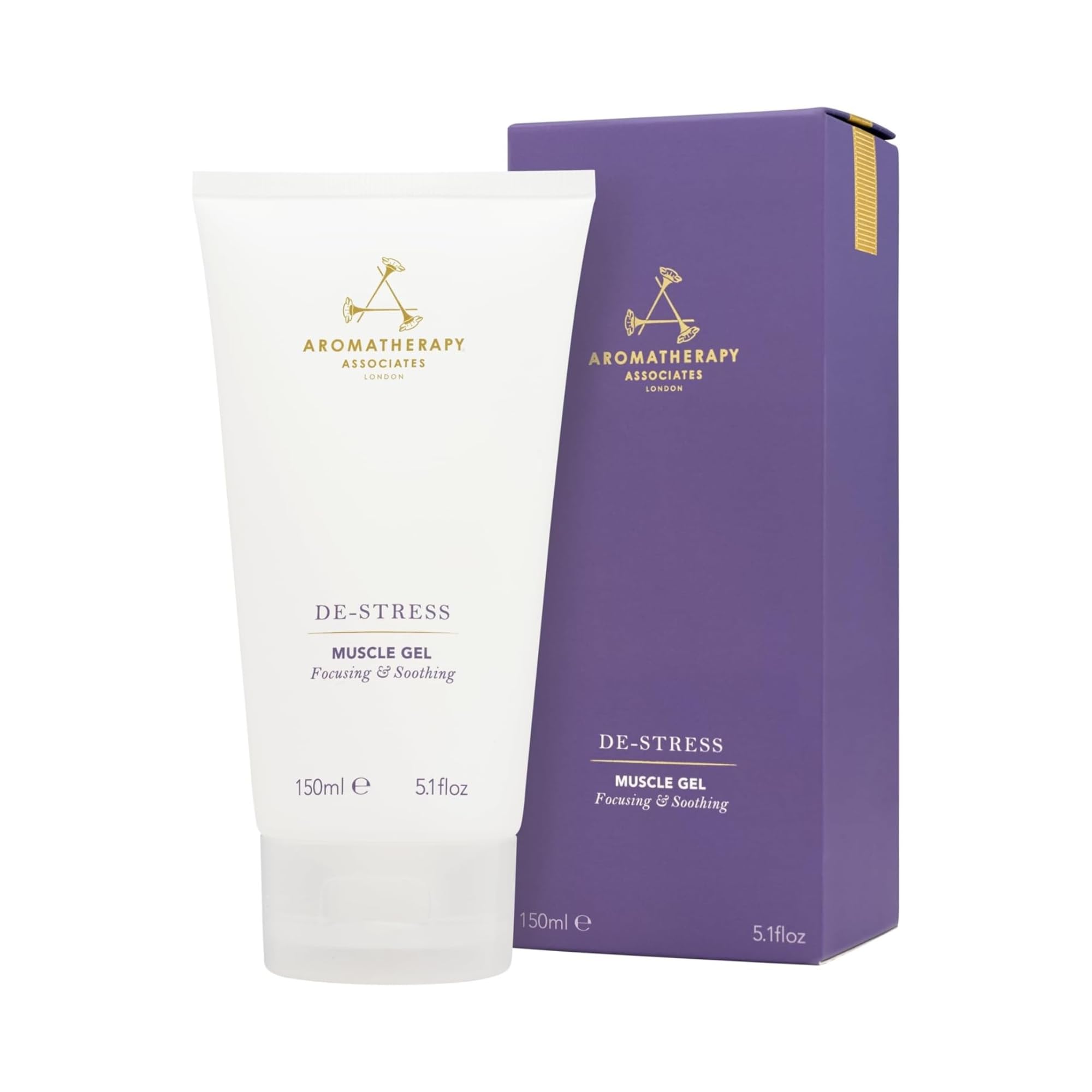 Aromatherapy Associates De-Stress Muscle Gel 150ml | Cooling Muscle Relief for Sore & Tight Muscles, Post-Workout Recovery Gel with Essential Oils, Relieves Tension & Supports Muscle Recovery