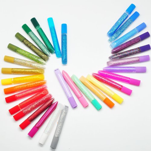 Elmer's 3D Washable Glitter Glue Pens, 31 Rainbow and Glitter Colors