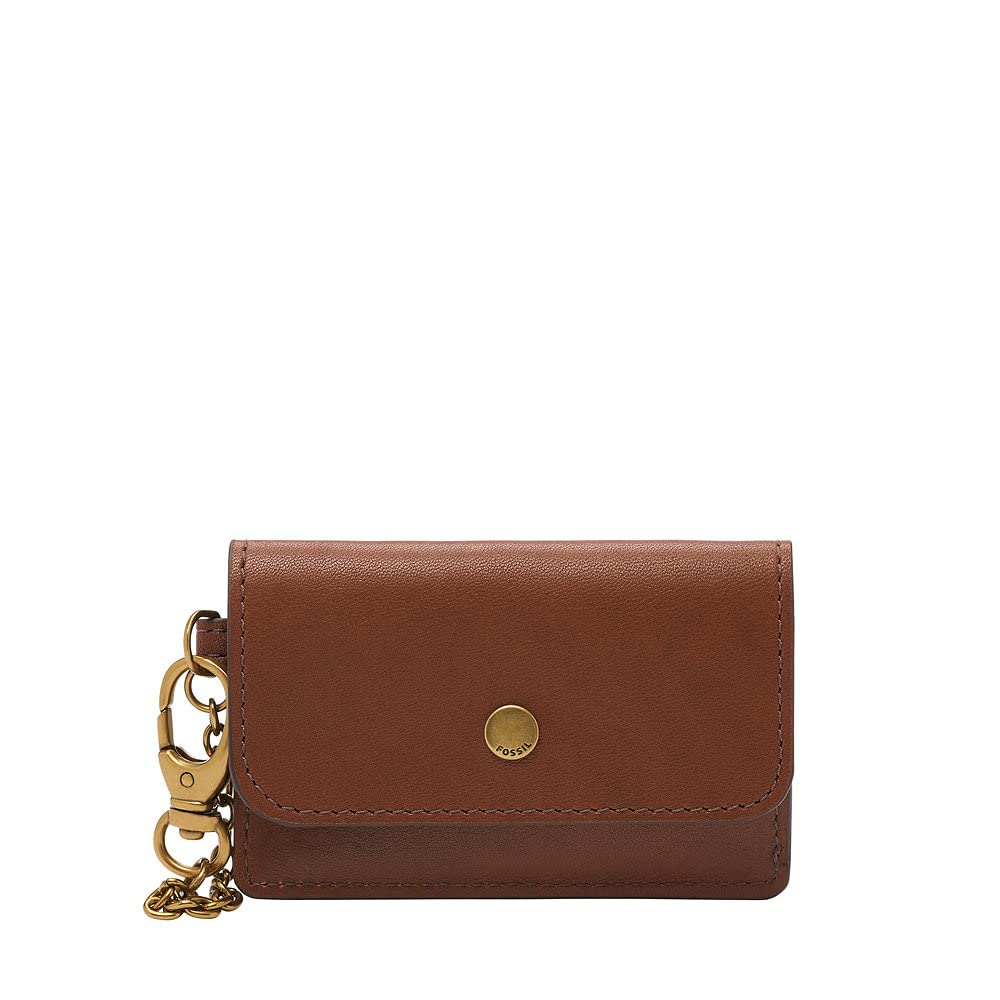 Fossil Wallet for Women Valerie, Leather Card Case brown 10.2 cm L x 1.6 cm W x 6.5 cm H SL6492200