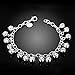 Cutesmile Fashion Jewelry 925 Sterling Silver Bells Chain Adjustable Bracelet/Anklet for Women