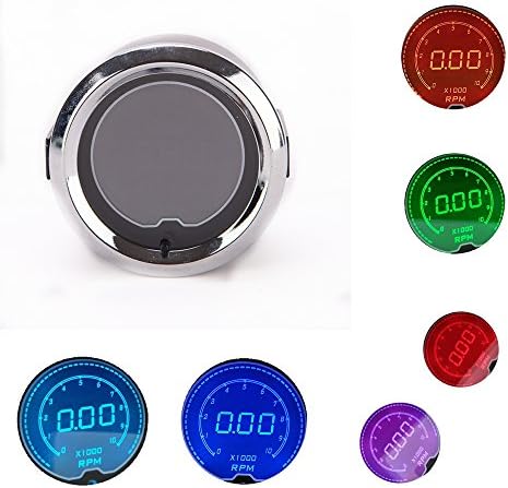 Sononia 車用 52mm タコメーター 7色 Rpm 0 ゲージ Ledライト 一部予約 デジタル