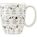 Department 56 Porcelain Peanuts Anniversary Snoopy Mug, 10 fluid ounces